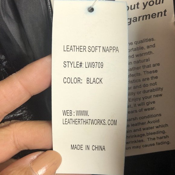 Leather Works U.S.A Made Vintage Black Genuine Patchwork Jacket Coat Mens Size S - Picture 12 of 14